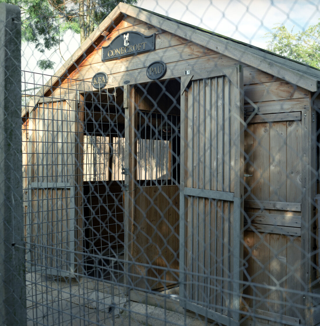 The original timber kennel at Lucies Farm before it was rebuilt